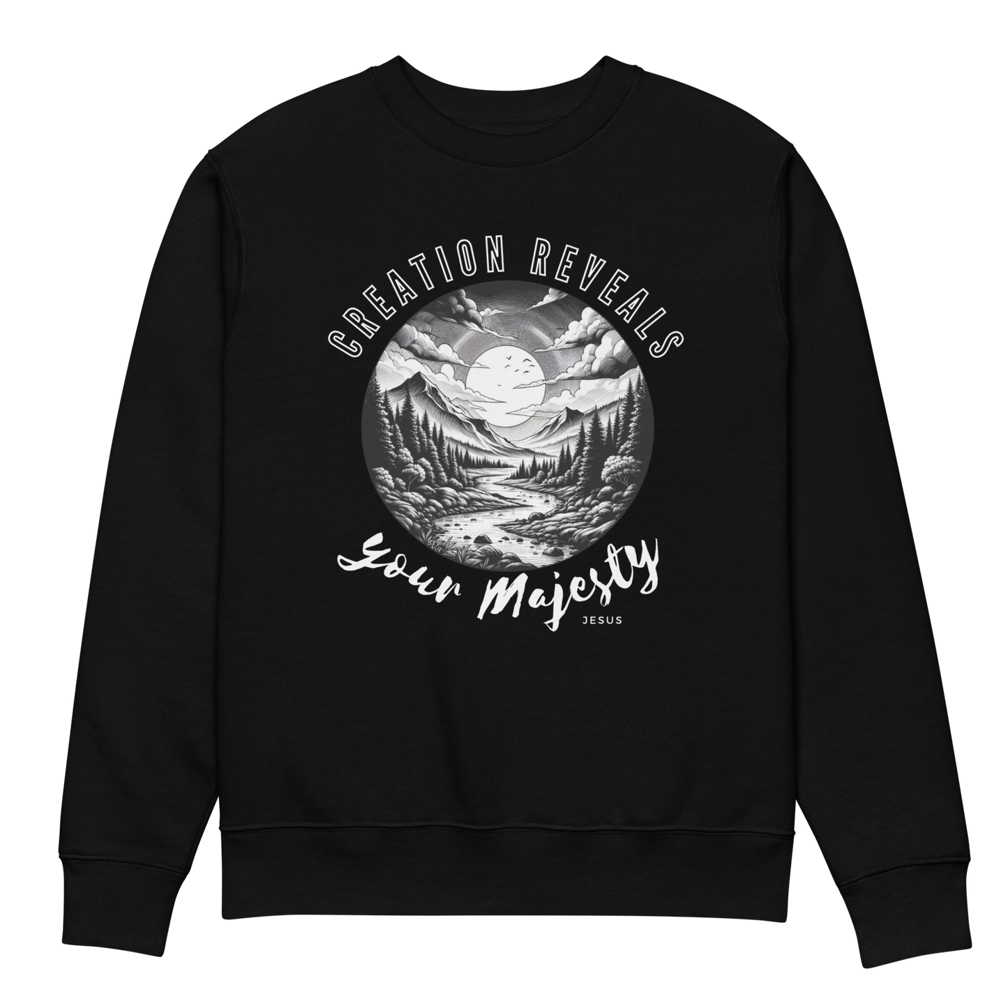 Unisex eco sweatshirt Jesus Majesty