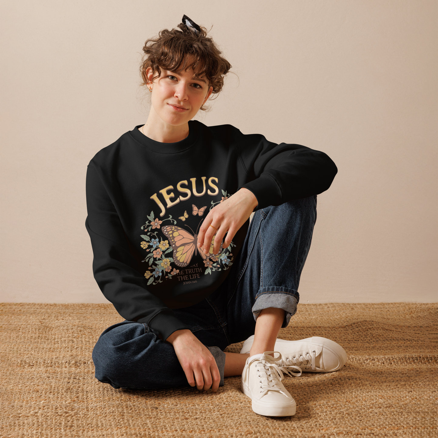 ''Jesus is the way'' women sweatshirt