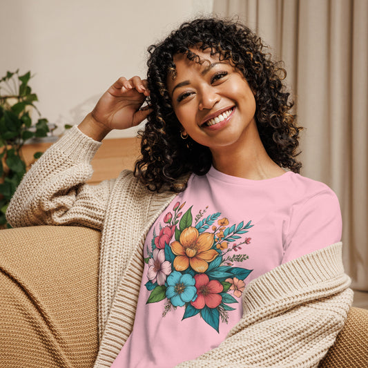 Women's Flowers Relaxed T-Shirt